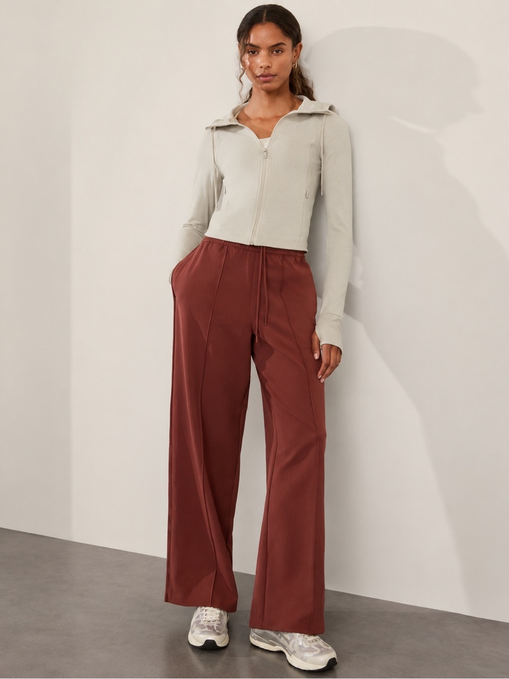 NWT Athleta Wide Leg Pants - Rust